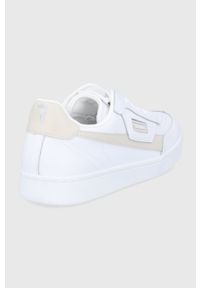 Trussardi Jeans - Trussardi buty kolor biały. Nosek buta: okrągły. Zapięcie: sznurówki. Kolor: biały. Materiał: guma #5