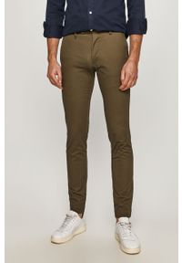 Polo Ralph Lauren - Spodnie. Kolor: zielony. Materiał: tkanina, bawełna, elastan. Wzór: gładki #1