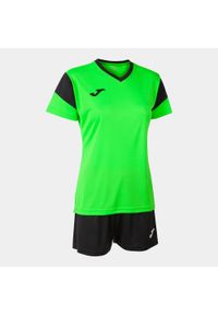 Zestaw piłkarski damski Joma Phoenix. Kolor: niebieski, czarny, wielokolorowy. Materiał: dresówka. Sport: piłka nożna