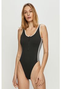 adidas Originals - Strój kąpielowy. Kolor: czarny. Materiał: dzianina. Wzór: aplikacja #1