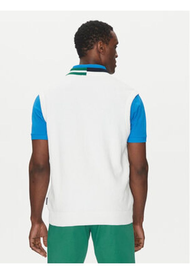 Hechter Paris Sweter 65013 151809 Biały Regular Fit. Kolor: biały. Materiał: bawełna