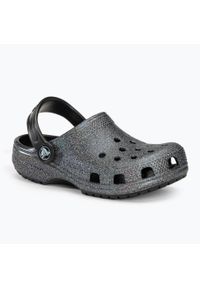 Klapki dziecięce Crocs Classic Glitter Clog. Kolor: czarny