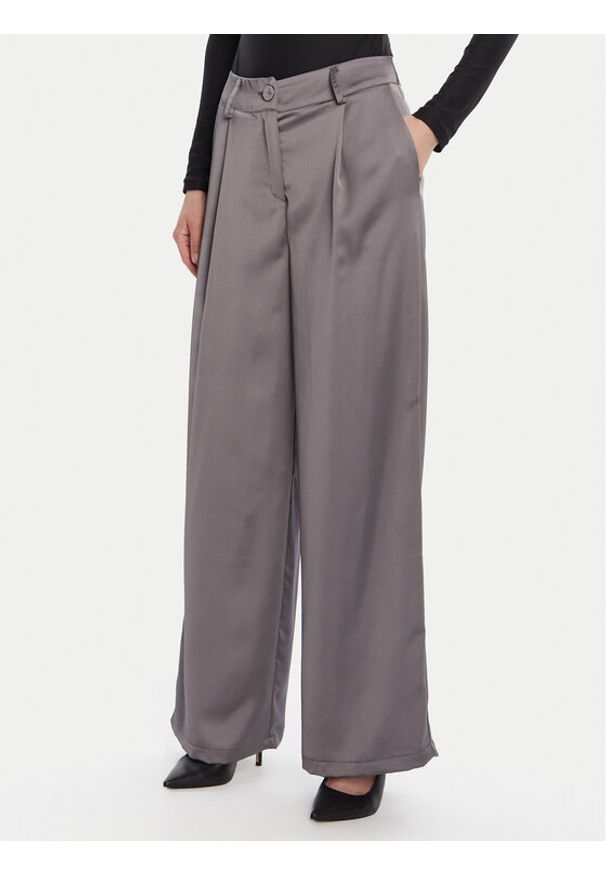 Rinascimento Spodnie palazzo CFC0124993003 Szary Wide Leg. Kolor: szary. Materiał: syntetyk