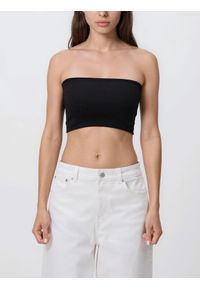 Reserved - Top bandeau - czarny. Kolor: czarny. Materiał: bawełna, dzianina #1