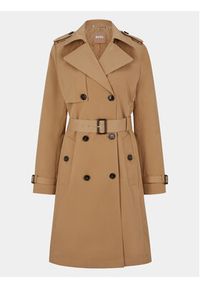 BOSS - Boss Trencz 50489115 Beżowy Regular Fit. Kolor: beżowy. Materiał: syntetyk #3