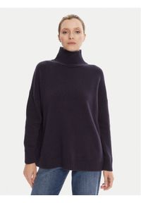 Weekend Max Mara Golf Borgia 2525366112 Granatowy Relaxed Fit. Typ kołnierza: golf. Kolor: niebieski. Materiał: wełna #1