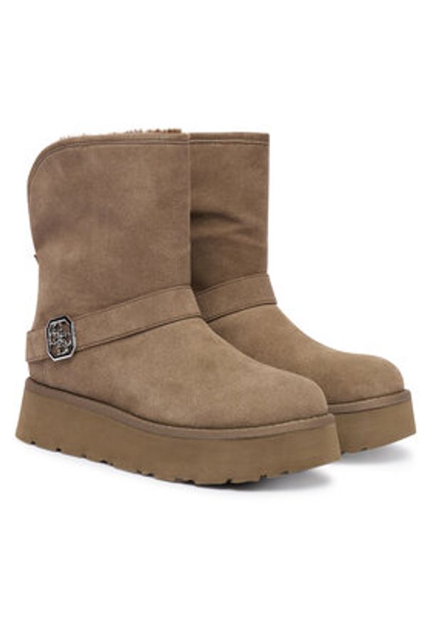 Guess Śniegowce FLFDOL ESU10 Brązowy. Kolor: brązowy. Materiał: materiał