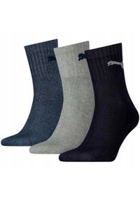 Puma - Skarpety Z Logo Dla Dorosłych Unisex (zestaw 3 Sztuk). Kolor: czarny, szary, niebieski, wielokolorowy. Sport: tenis