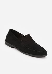 Born2be - Czarne Marszczone Mokasyny VICES z Wkładką ze Skóry Naturalnej Nerihaneh. Okazja: na co dzień. Kolor: czarny. Materiał: skóra. Obcas: na płaskiej podeszwie. Styl: casual, klasyczny, elegancki #7