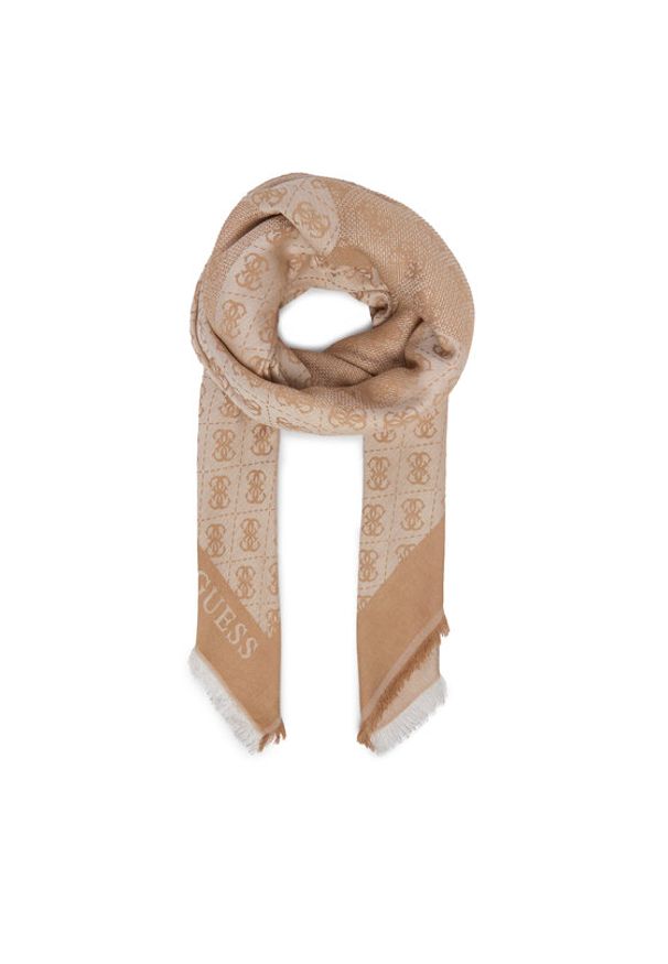 Guess Szalik 180145 Kolorowy. Kolor: beżowy. Materiał: wiskoza. Wzór: kolorowy