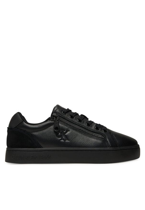 Calvin Klein Jeans Sneakersy Classic Cupsole Zip Low In YM0YM01318 Czarny. Kolor: czarny. Materiał: skóra
