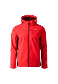 Hi-tec - Kurtka Softshellowa Męska Logo Kaoru. Kolor: czerwony, różowy, wielokolorowy. Materiał: softshell. Sport: turystyka piesza