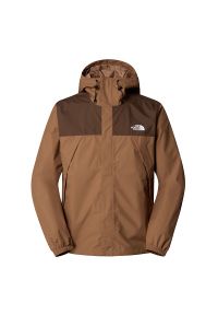 Kurtka męska The North Face Antora 0A7QEY5K21 - brązowa. Typ kołnierza: kaptur. Kolor: brązowy. Materiał: materiał, nylon. Styl: sportowy, klasyczny