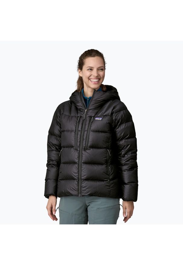Kurtka puchowa damska Patagonia Fitz Roy Down Hoody. Kolor: czarny. Materiał: puch