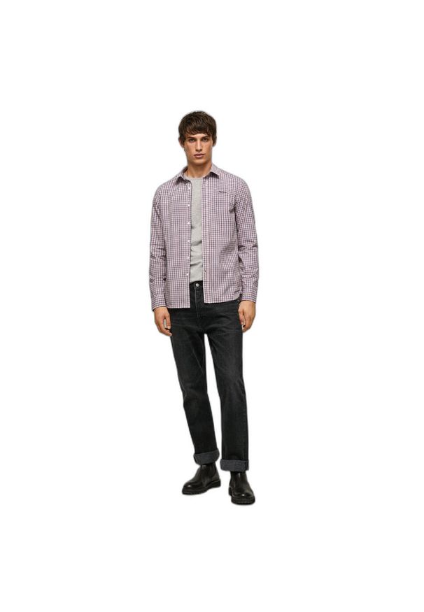 Koszula Pepe Jeans Fleetwood. Kolor: niebieski, biały, wielokolorowy. Wzór: haft. Styl: elegancki