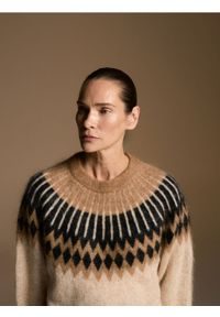 Reserved - Sweter z moherem i wełną - wielobarwny. Materiał: moher, wełna #1