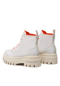 Calvin Klein Jeans Botki Toothy Combat Boot Softny YW0YW00948 Biały. Kolor: biały. Materiał: materiał #4