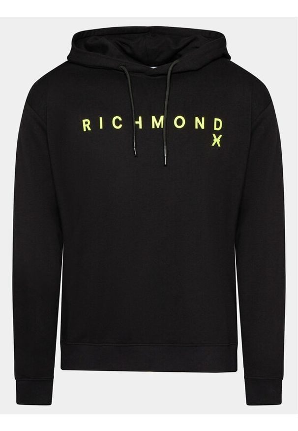 Richmond X Bluza Rotimer UMP24006FE Czarny Regular Fit. Kolor: czarny. Materiał: bawełna