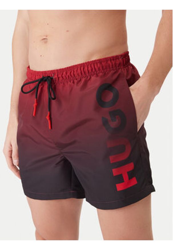Hugo - HUGO Szorty kąpielowe RAY 50555582 Czerwony Regular Fit. Kolor: czerwony. Materiał: syntetyk