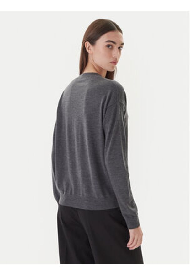 Weekend Max Mara Sweter Fiocchi 2525366042 Szary Regular Fit. Kolor: szary. Materiał: wełna