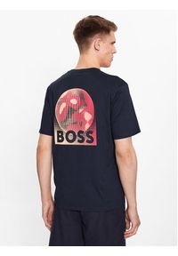 BOSS - Boss T-Shirt Universe 50491723 Granatowy Relaxed Fit. Kolor: niebieski. Materiał: bawełna