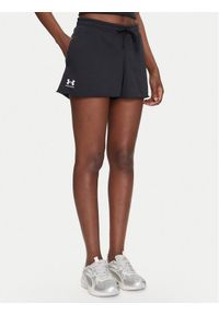 Under Armour Szorty sportowe Rival 1389657 Czarny Regular Fit. Kolor: czarny. Materiał: bawełna