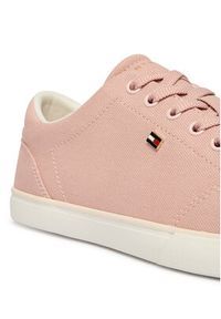 TOMMY HILFIGER - Tommy Hilfiger Tenisówki Th Low Profile Vulc Canvas FW0FW09102 Różowy. Kolor: różowy. Materiał: materiał #4