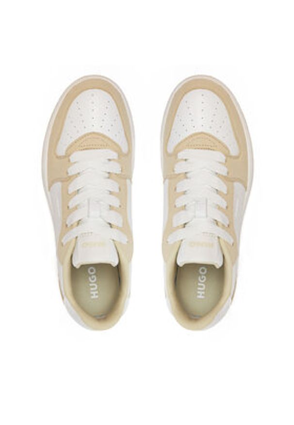 Hugo - HUGO Sneakersy Hadrian 50536319 Beżowy. Kolor: beżowy. Materiał: skóra