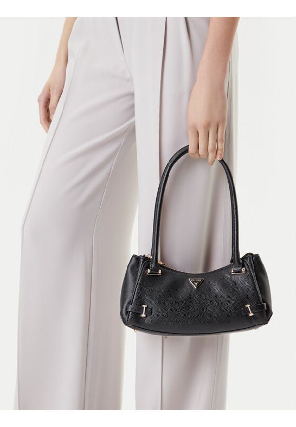 Guess Torebka Rosalba HWZG96 57170 Czarny. Kolor: czarny. Materiał: skórzane