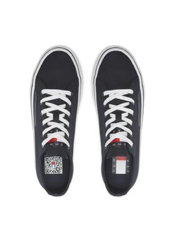 Tommy Jeans Tenisówki Skate Canvas Ess EM0EM01175 Granatowy. Kolor: niebieski. Materiał: materiał
