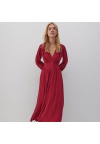 Reserved - Sukienka z wiskozy - Fioletowy. Kolor: fioletowy. Materiał: wiskoza #1