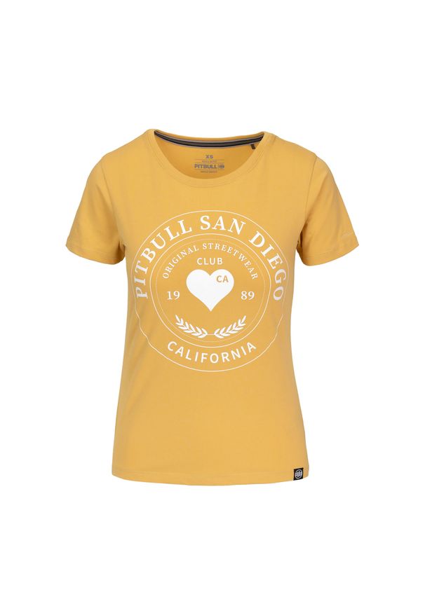 PITBULL - Koszulka damskie Pitbull Heartie. Kolor: żółty
