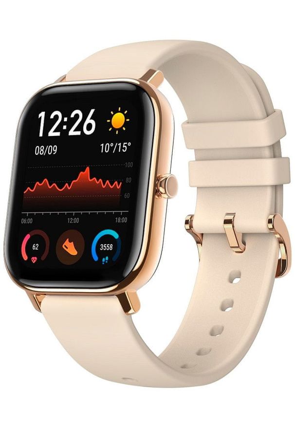 AMAZFIT - Amazfit smartwatch GTS, Desert Gold. Rodzaj zegarka: smartwatch. Kolor: złoty. Styl: sportowy