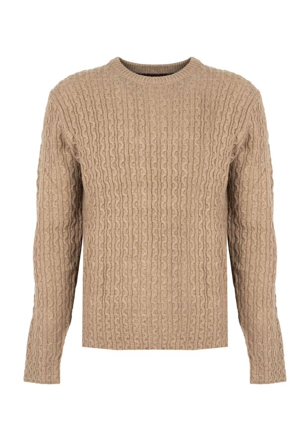 Pepe Jeans Sweter "New Jules" | PM702278 | New Jules | Mężczyzna | Piaskowy, Beżowy. Okazja: na co dzień. Kolor: beżowy. Materiał: poliamid, akryl, wełna. Wzór: ze splotem. Styl: casual