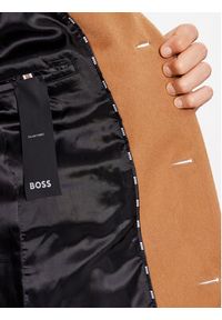 BOSS - Boss Płaszcz wełniany H-Hyde-C-224 50485199 Brązowy Regular Fit. Kolor: brązowy. Materiał: wełna