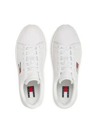 Tommy Jeans Sneakersy Tjw Logo Outsole Sneaker Ess EN0EN02703 Biały. Kolor: biały. Materiał: skóra