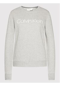 Calvin Klein Bluza Ls Core Logo K20K202157 Szary Regular Fit. Kolor: szary. Materiał: bawełna #5