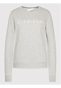 Calvin Klein Bluza Ls Core Logo K20K202157 Szary Regular Fit. Kolor: szary. Materiał: bawełna