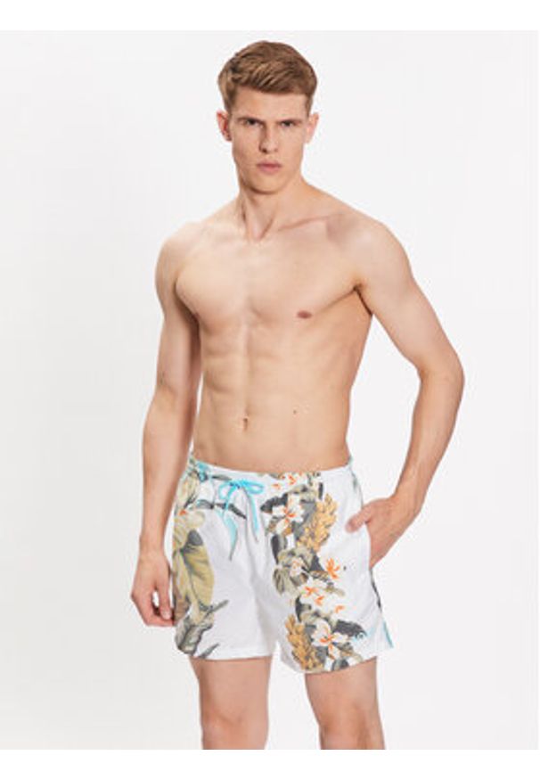 BOSS - Boss Szorty kąpielowe 50491870 Zielony Regular Fit. Kolor: zielony. Materiał: syntetyk