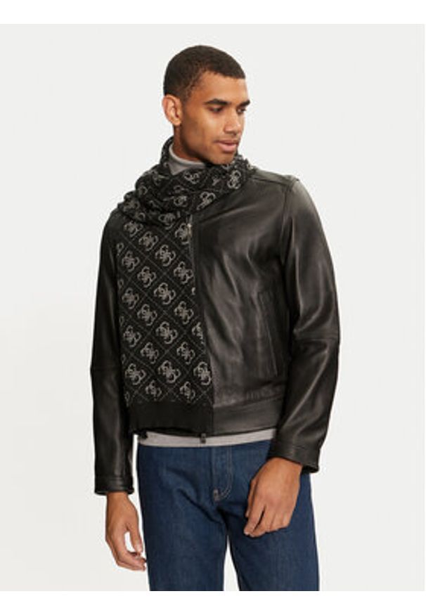Guess Szalik AM9468 POL03 Czarny. Kolor: czarny. Materiał: materiał
