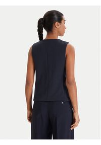 Weekend Max Mara Kamizelka garniturowa Poggio 2615911021 Granatowy Slim Fit. Kolor: niebieski. Materiał: bawełna #2