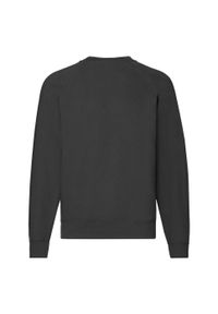FRUIT OF THE LOOM - Klasyczna Bluza Raglanowa Unisex Dla Dorosłych. Kolor: czarny. Długość rękawa: raglanowy rękaw