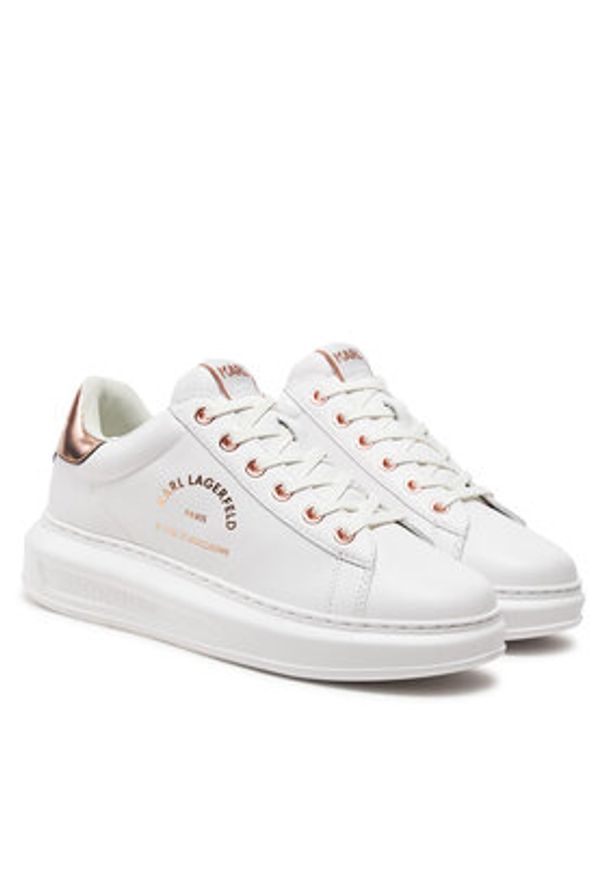 Karl Lagerfeld - KARL LAGERFELD Sneakersy KL62538K Biały. Kolor: biały. Materiał: skóra