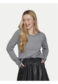 Vila Sweter Ril 14054177 Szary Regular Fit. Kolor: szary. Materiał: syntetyk #5
