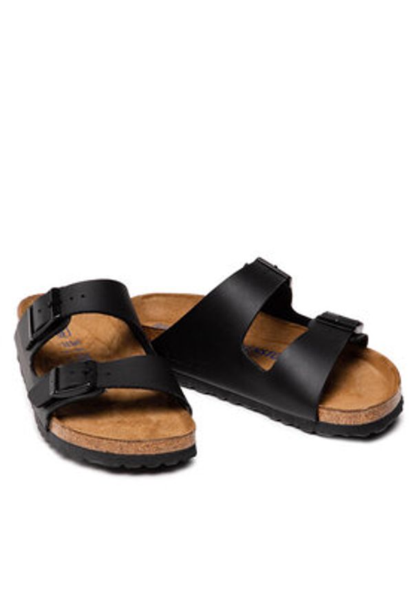 Birkenstock Klapki Arizona 551253 Czarny. Kolor: czarny. Materiał: skóra