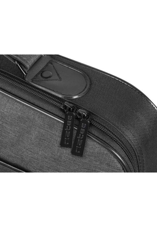 NATEC - Torba Natec Impala 2 15.6'' Stony szary. Kolor: szary. Materiał: materiał. Wzór: paski. Styl: elegancki, biznesowy, klasyczny