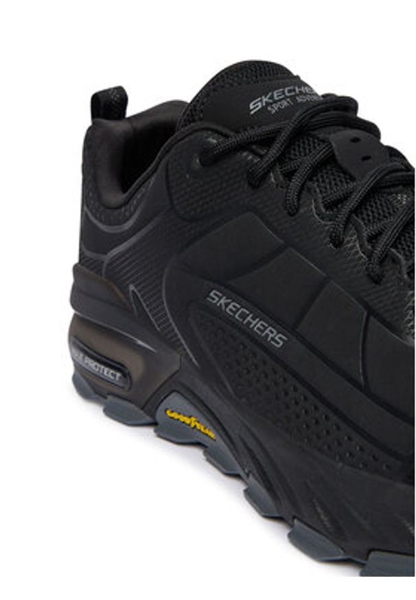 skechers - Skechers Trekkingi Max Protect 237672 BKCC Czarny. Kolor: czarny. Materiał: skóra. Sport: turystyka piesza