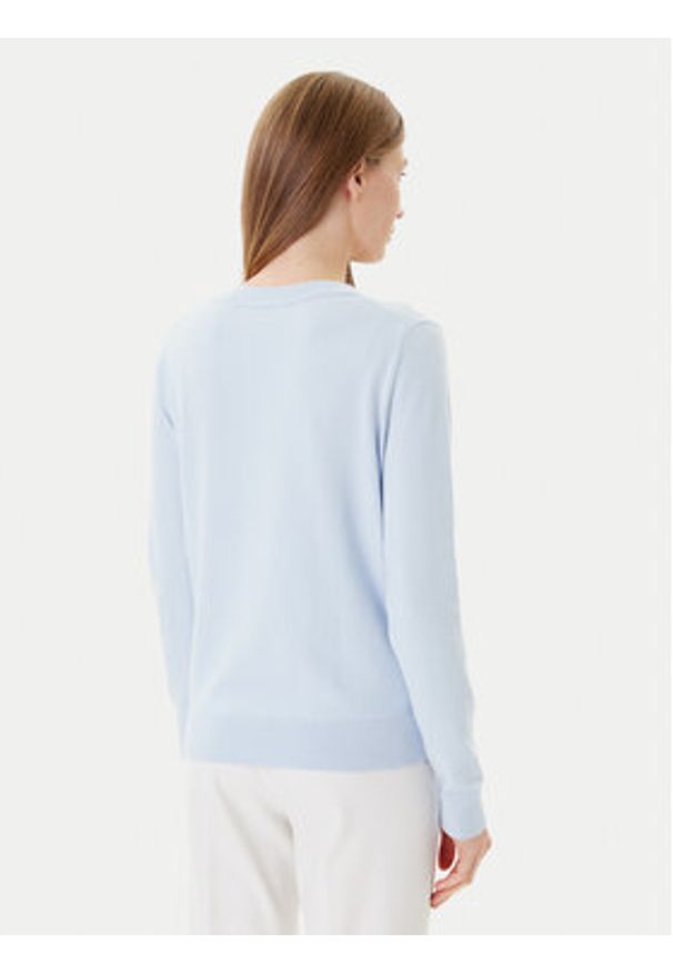 TOMMY HILFIGER - Tommy Hilfiger Sweter WW0WW40098 Błękitny Regular Fit. Kolor: niebieski. Materiał: syntetyk