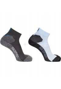 salomon - Skarpety sportowe do biegania Salomon Speedcross Ankle 2 pary. Kolor: czarny, szary, wielokolorowy. Sport: bieganie