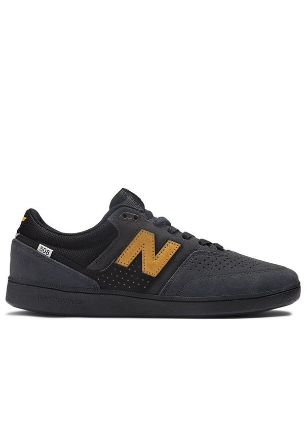 Buty New Balance Numeric NM508CAT - czarne. Kolor: czarny. Materiał: zamsz, skóra, materiał, syntetyk. Szerokość cholewki: normalna. Sport: skateboard